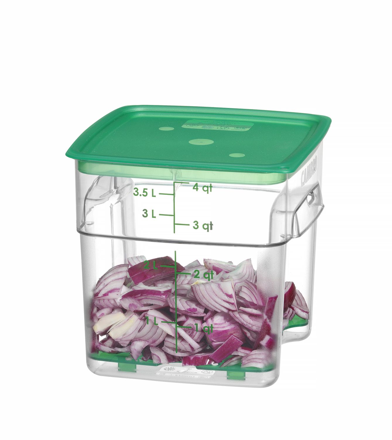 Pojemnik na żywność CamSquares Fresh Pro, Cambro, 3,8L, transparentny, 191x191x(H)183mm - obrazek 8