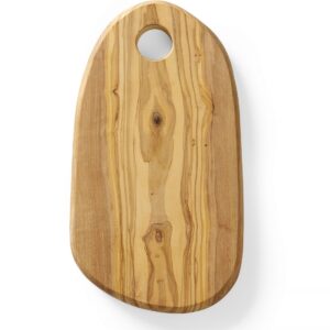 Deska do serwowania z drewna oliwnego z otworem, HENDI, 250x165x(H)18mm