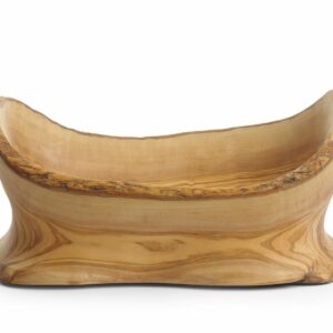 Miska dekoracyjna z drewna oliwnego, HENDI, 365x200x(H)290mm