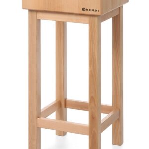 Kloc masarski drewniany z podstawą, HENDI, 400x400x(H)110mm