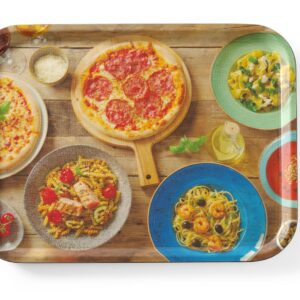 Taca do serwowania z nadrukiem, antypoślizgowa, HENDI, tasty pizza & pasta, 330x430mm