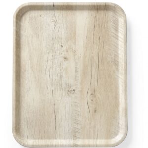 Taca do serwowania z laminatem z melaminy, antypoślizgowa, z wzorem drewna, AmerBox, jasne drewno, 330x430mm