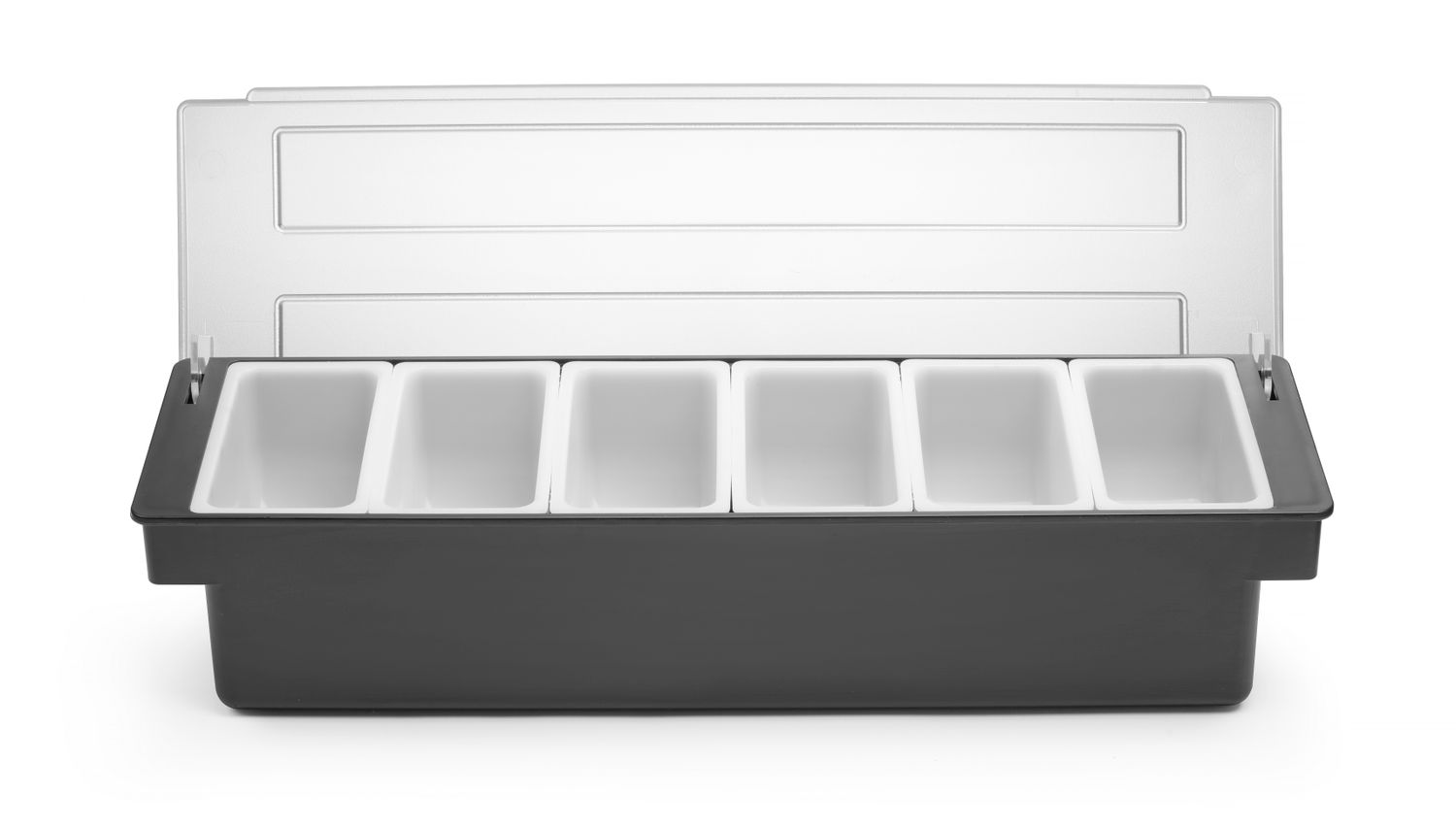 Pojemnik barmański na dodatki do drinków - 6 wkładów, BarUp, 480x150x(H)100mm