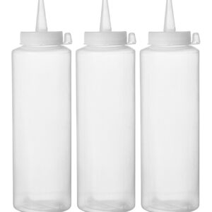 Dyspensery do zimnych sosów - 3 szt., HENDI, 0,35L, transparentny, 3 szt., ⌀55x(H)205mm