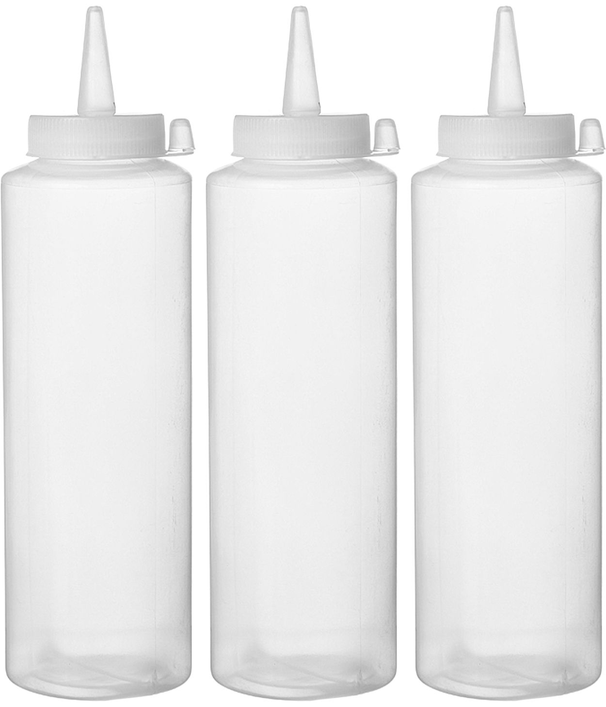 Dyspensery do zimnych sosów - 3 szt., HENDI, 0,2L, transparentny, 3 szt., ⌀50x(H)185mm