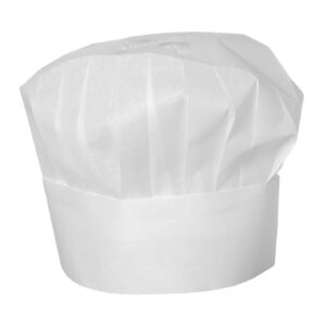 Czapka kucharska – zestaw 10 szt., HENDI, biały, 10 szt., ⌀300x(H)230mm
