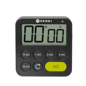 Timer jednozakresowy, HENDI, czarny, 82x20x(H)88mm