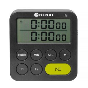 Timer dwuzakresowy, HENDI, czarny, 82x20x(H)86mm