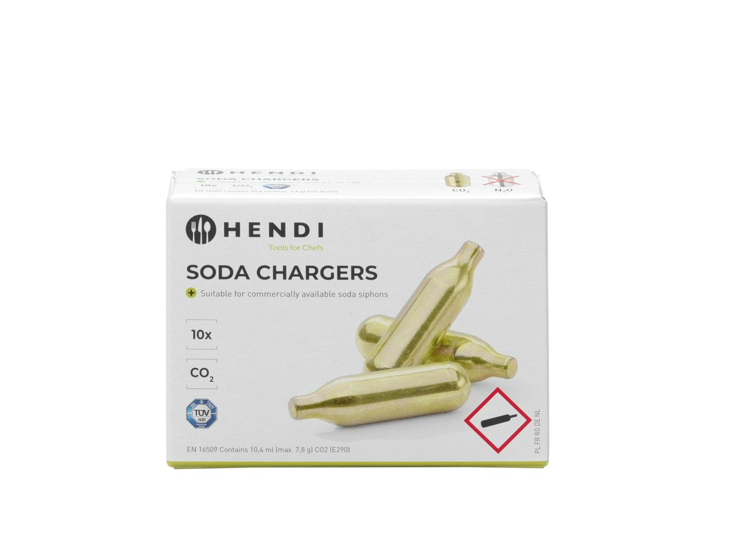 Naboje do wody sodowej CO₂, BarUp, złoty, 10 szt