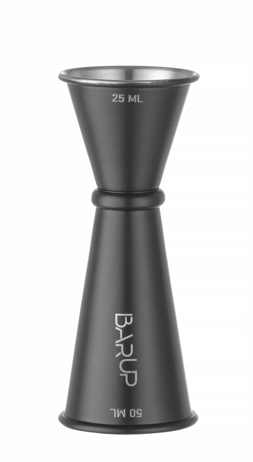 Jigger - miarka barmańska 25/50 ml, BarUp, czarny, ⌀44x(H)110mm - obrazek 2