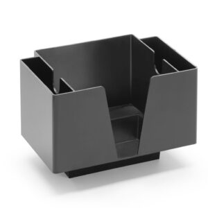 Przybornik barmański - 3 przegrody, BarUp, czarny, 193x143x(H)136mm