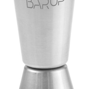 Jigger 20/40 ml, BarUp, srebrny, ⌀40x(H)80mm, Okrągły