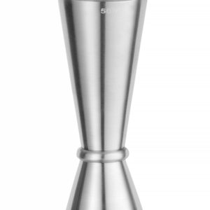 Jigger, miarka barmańska 20/40 ml, BarUp, 0,04L, srebrny, ⌀42x(H)100mm, Okrągły