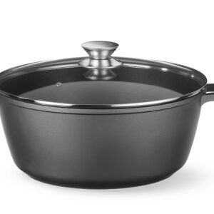Garnek z powłoką nieprzywierającą, HENDI, 7,5L, czarny, 387x310x(H)130mm, Okrągły