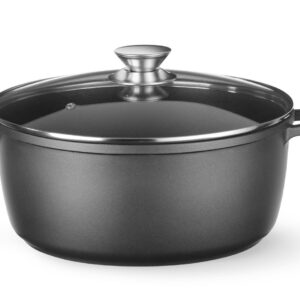 Garnek z powłoką nieprzywierającą, HENDI, 9L, czarny, 405x332x(H)138mm, Okrągły