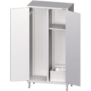 Szafa stalowa porządkowa ze zlewem 1000x500x2000 mm