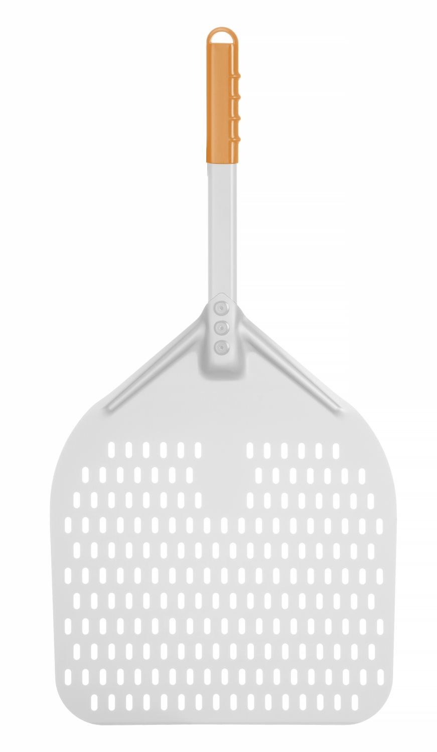 Łopata do pizzy z perforacją i krótką rączką, kwadratowa, HENDI, 350x710mm