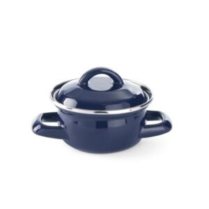 Garnek do zup i sosów z pokrywką, HENDI, 0,3L, niebieski, ⌀115x(H)90mm