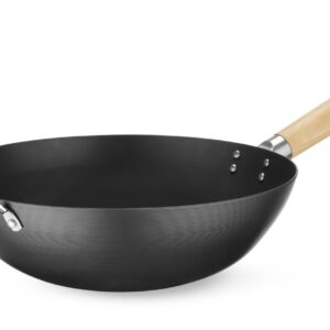 Wok z drewnianym uchwytem, HENDI, ⌀324x565mm