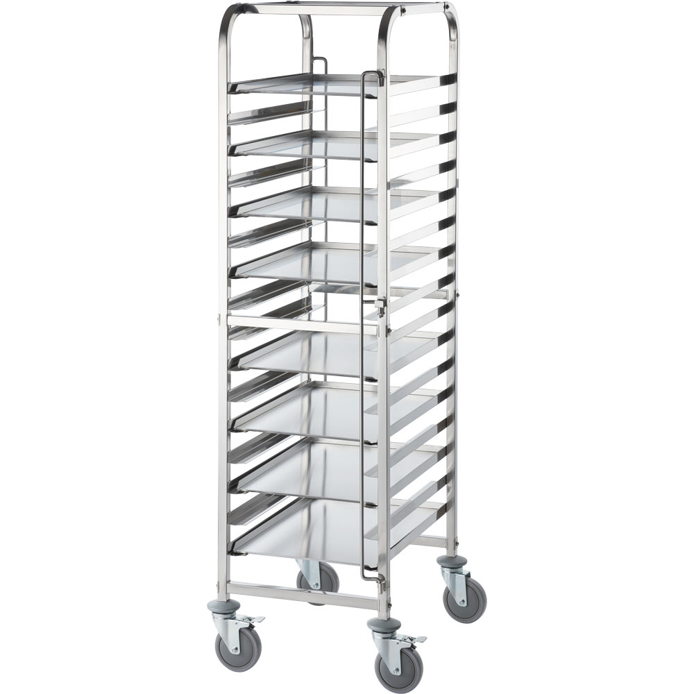 Wózek transportowy ze stali nierdzewnej, 16x 400x600 mm - obrazek 6