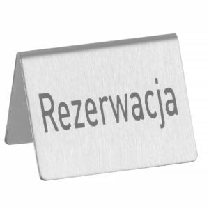 Tabliczka informacyjna „Rezerwacja”, HENDI, rezerwacja, 4 szt., 50xx(H)42mm