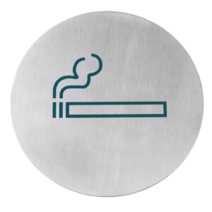 Tabliczka informacyjna na drzwi, HENDI, dla palących – duża, ⌀160mm