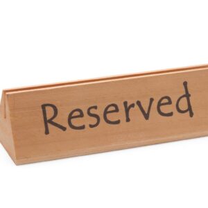 Tabliczka informacyjna „Rezerwacja”, HENDI, "reserved", 152x44x(H)44mm