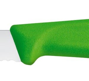 Nóż do jarzyn z ząbkowanym ostrzem, Victorinox, zielony, (L)190mm