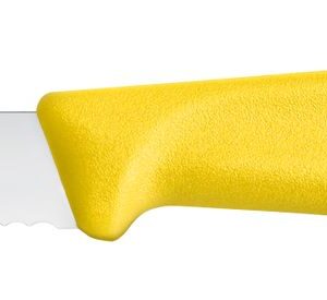 Nóż do jarzyn z ząbkowanym ostrzem, Victorinox, żółty, (L)190mm