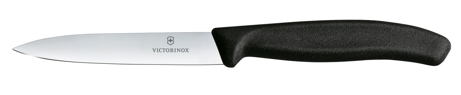 Nóż do jarzyn gładki, Victorinox, czarny, (L)212mm
