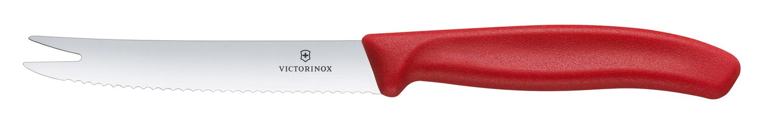 Nóż do sera i kiełbasy, Victorinox, czerwony, (L)219mm