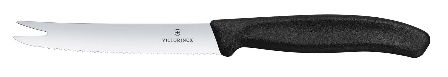 Nóż do sera i kiełbasy, Victorinox, czarny, (L)219mm