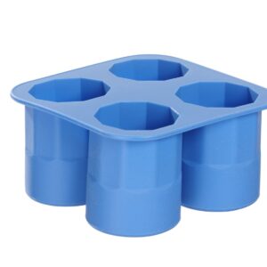 Forma do kostek lodu w kształcie kieliszka, BarUp, niebieski, 122x122x(H)60mm