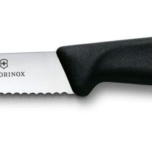 Nóż do steków i pizzy, Victorinox, czarny, (L)222mm