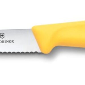 Nóż do steków i pizzy, Victorinox, żółty, (L)222mm