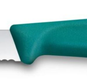 Nóż do jarzyn z ząbkowanym ostrzem, Victorinox, zielony, (L)190mm