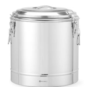 Termos do transportu żywności, HENDI, Kitchen Line, 31L, srebrny, ⌀400x(H)445mm