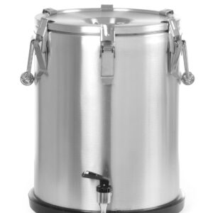 Termos do transportu żywności – z kranem, HENDI, Profi Line, 25L, srebrny, ⌀330x(H)430mm