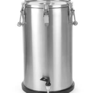Termos do transportu żywności – z kranem, HENDI, Profi Line, 35L, srebrny, ⌀330x(H)570mm