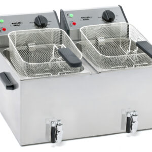 Frytownica nastawna, 2-komorowa z kranem, V 2x8 l, P 6.8 kW