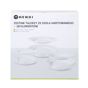 Zestaw talerzy Opal - 18 elementów, HENDI, 18 szt., ⌀mm