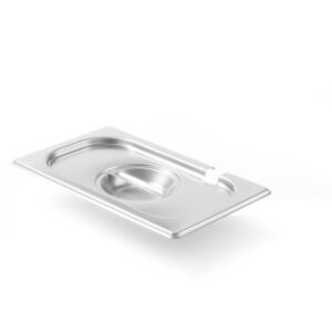 Pokrywka do pojemników GN z wycięciem na chochlę, HENDI, Kitchen Line, GN 1/4, 265x162mm