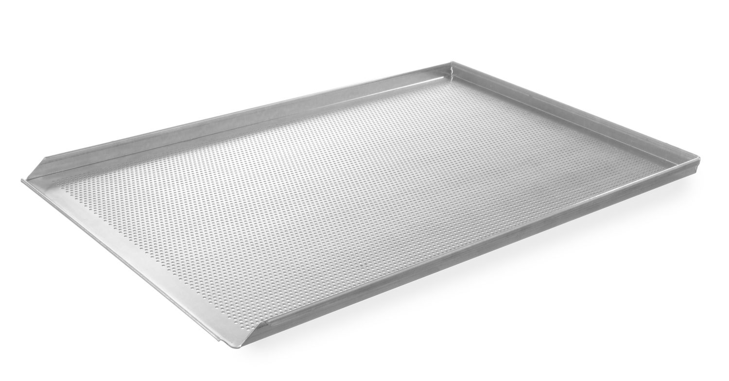 Blacha wypiekowa perforowana z 3 rantami, HENDI, 600x400x(H)20mm