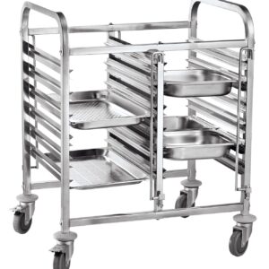Wózek do transportu pojemników podwójny 12×GN 1/1, HENDI, 810x610x(H)960mm