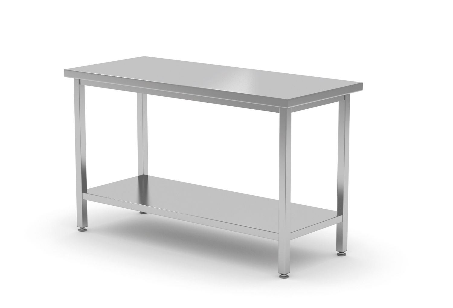 Stół centralny z półką – skręcany, HENDI, Profi Line, 1400x700x(H)850mm