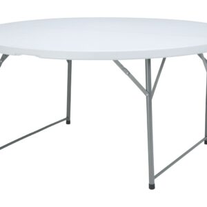 Stół cateringowy, okrągły, AmerBox, biały, ⌀1500x(H)740mm, Okrągły