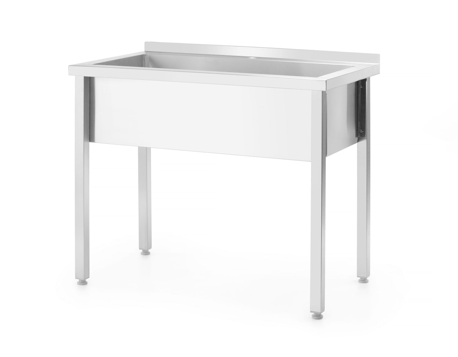 Stół z basenem 1-komorowym bez maskownicy – skręcany, głębokość 600 mm, HENDI, Budget Line, 800x600x(H)850mm - obrazek 2