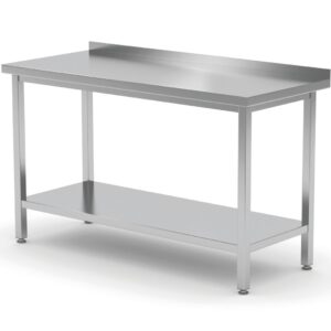 Stół przyścienny z półką – skręcany, głębokość 600 mm, HENDI, Profi Line, 1000x600x850 mm, 1000x600x(H)850mm