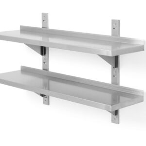 Półka wisząca przestawna, podwójna, z 2 konsolami, HENDI, 1000x300x(H)600mm