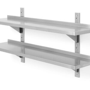 Półka wisząca przestawna, podwójna, z 2 konsolami, HENDI, 1200x300x(H)600mm